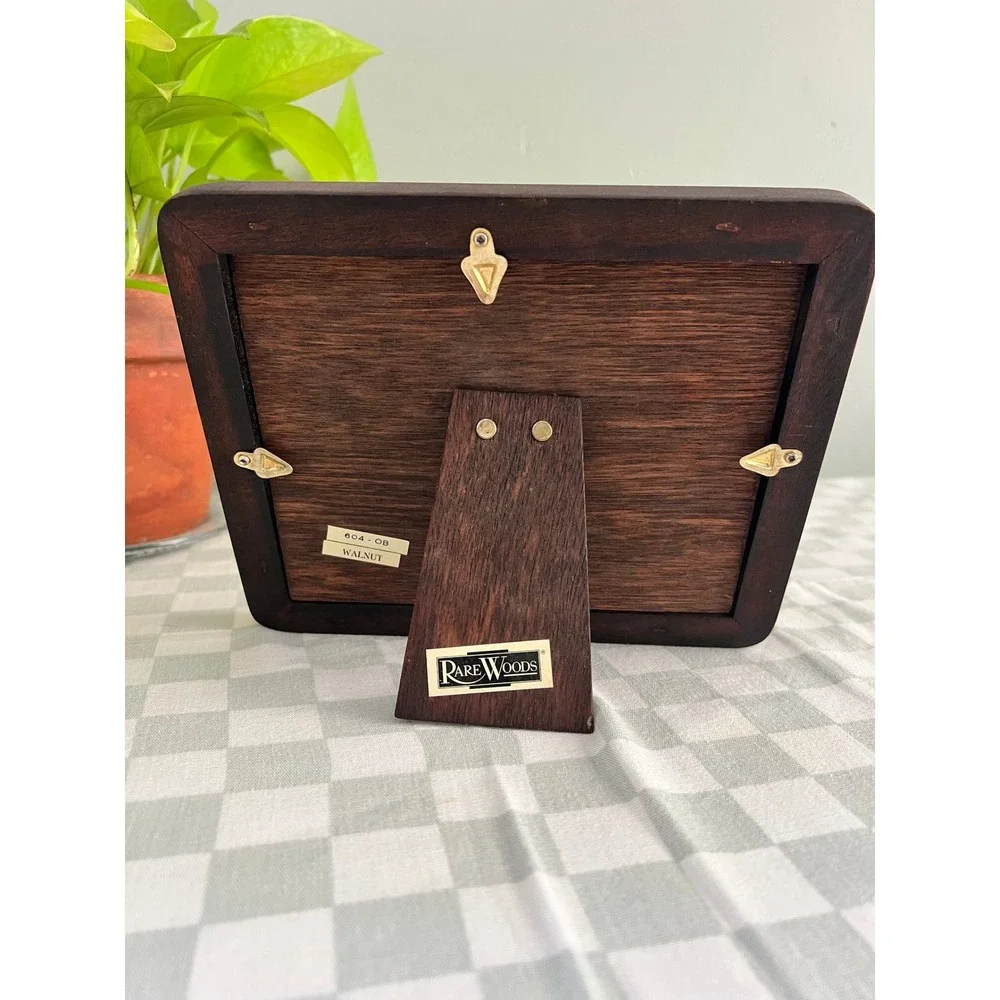 Art Deco Walnut Picture Frame Rounded Corners Collage 7.5x6 604-OB
